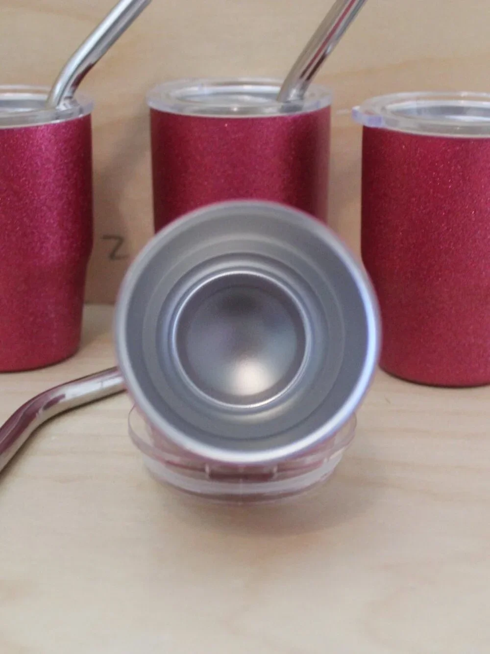 Set of 4 Mini Stainless Steel Insulated Tumbler - Ashland - Pink Glitter